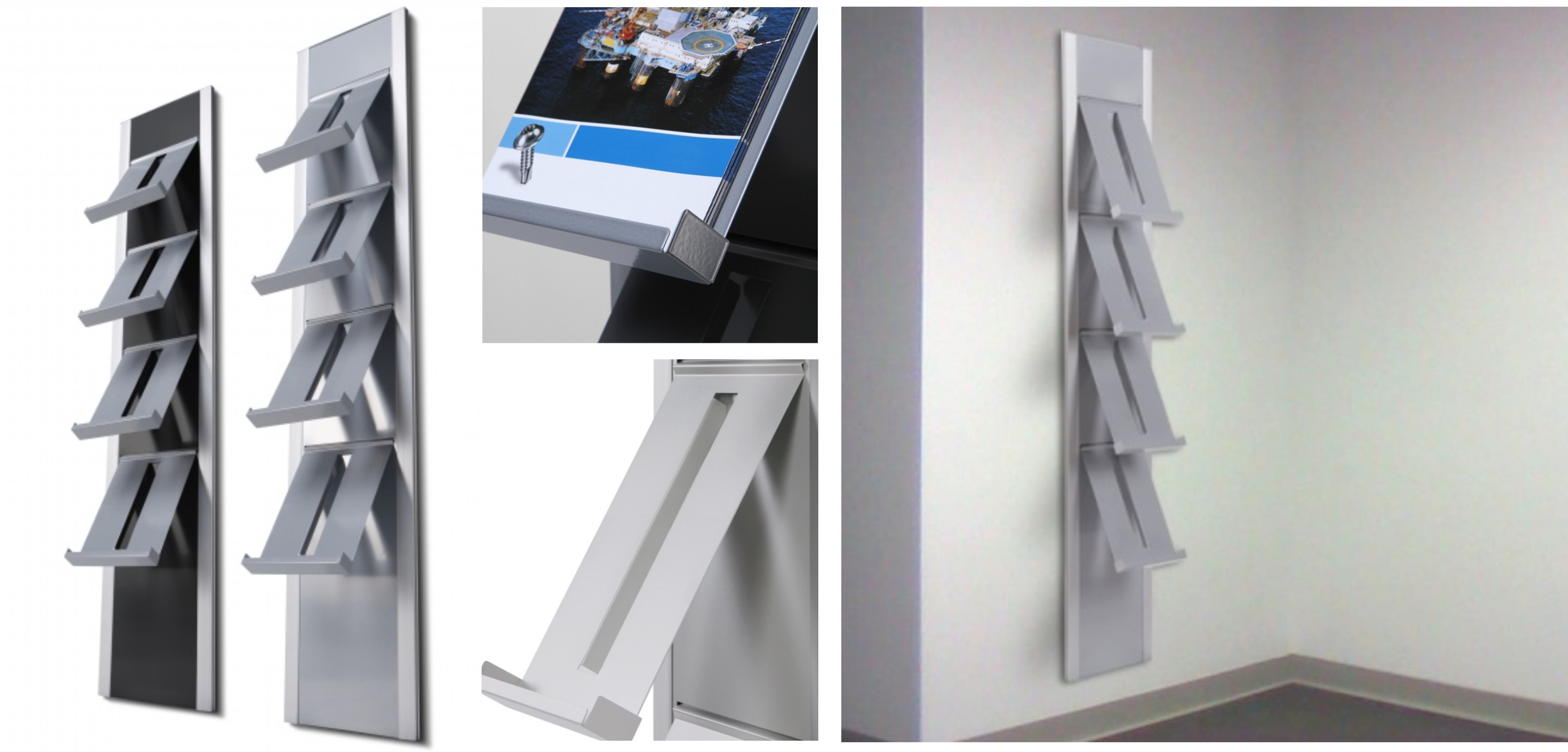 BRW Wall Mounted Brochure Holder Signs for Churches